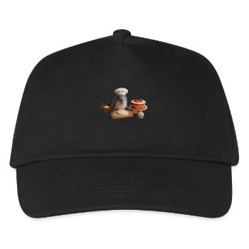 Delfin Backen Kuchen Brot - Kinder Basecap - Schwarz - Vorne