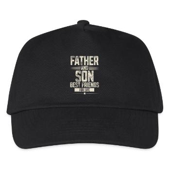 Father and son best friends - Kids’ Baseball Cap - black - Front