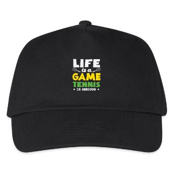 Life Is A Game Tennis Player Saying - Kids’ Baseball Cap - black - Front