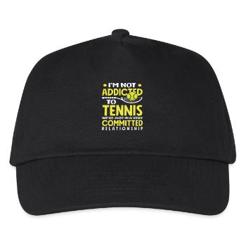 Tennis Player: Not Addicted Just Dedicated - Kids’ Baseball Cap - black - Front