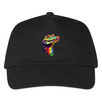 Krokodil Alligator Reptilien Kroko Liebe Krokodile - Kinder Basecap - Schwarz - Vorne