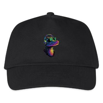 Krokodil Alligator Reptilien Kroko Liebe Krokodile - Kinder Basecap - Schwarz - Vorne