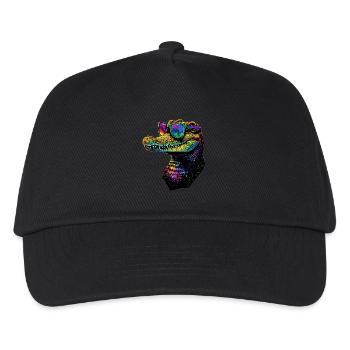 Krokodil Alligator Reptilien Kroko Liebe Krokodile - Kinder Basecap - Schwarz - Vorne