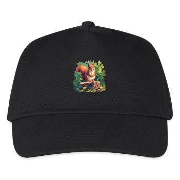 Eichhörnchen - Kinder Basecap - Schwarz - Vorne