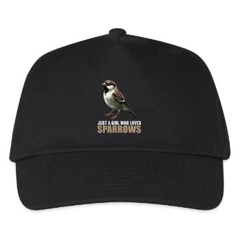 Spatzen Spatz - Kinder Basecap - Schwarz - Vorne