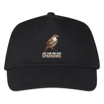 Spatzen Spatz - Kinder Basecap - Schwarz - Vorne