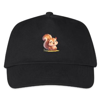Eichhörnchen - Kinder Basecap - Schwarz - Vorne