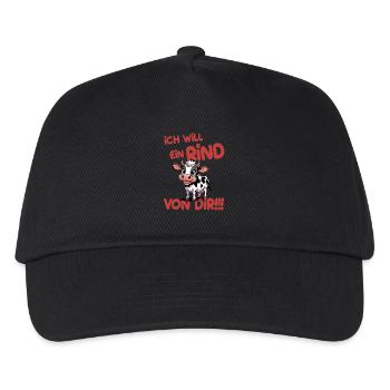 I Want A Cow Of You Griller Humor - Kids’ Baseball Cap - black - Front