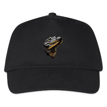 Krokodil Alligator Reptilien Kroko Liebe Krokodile - Kinder Basecap - Schwarz - Vorne