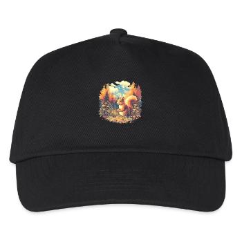Eichhörnchen - Kinder Basecap - Schwarz - Vorne