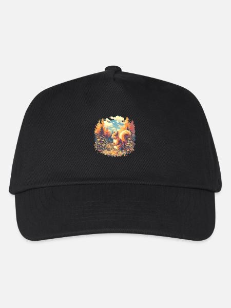 Eichhörnchen - Kinder Basecap - Schwarz