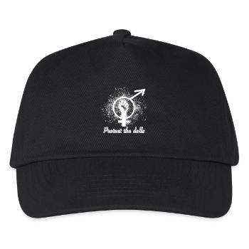 LGBT, protéger les poupées, blanc, graffiti - Casquette de baseball Enfant - noir - Devant