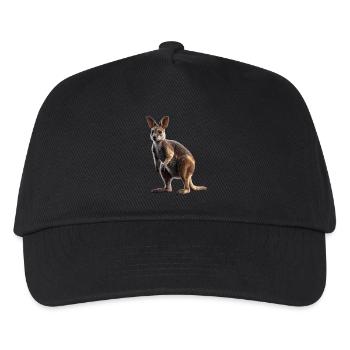 Wallaby Australie Outback Kangourou doux sauvage - Casquette de baseball Enfant - noir - Devant
