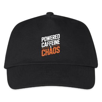Powered Caffeine & Chaos Energy for Everyday Life - Kids’ Baseball Cap - black - Front