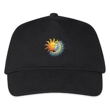 La lune et le soleil s’embrassent harmonieusement - Casquette de baseball Enfant - noir - Devant