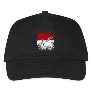 Drapeau monégasque, j’adore Monaco - Casquette de baseball Enfant - noir - Devant