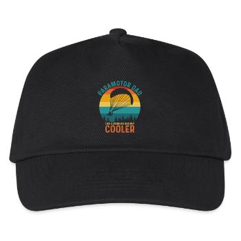 Dad Cool Retro Paragliding Design - Kids’ Baseball Cap - black - Front