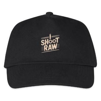 Kamera Spruch Shirt Fotografen - Kinder Basecap - Schwarz - Vorne