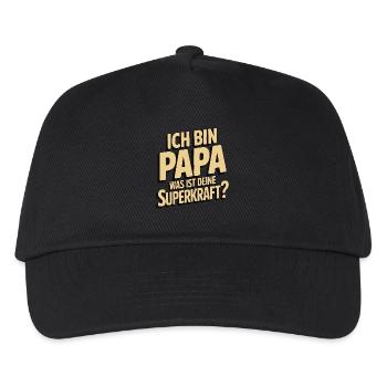 Ich bin Papa – Was ist deine Superkraft? - Kinder Basecap - Schwarz - Vorne