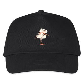 Störche Storch - Kinder Basecap - Schwarz - Vorne