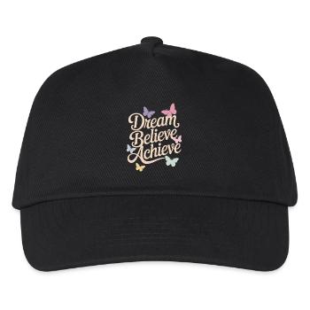 Träume Glauben Erreichen Positive Affirmationen - Kinder Basecap - Schwarz - Vorne