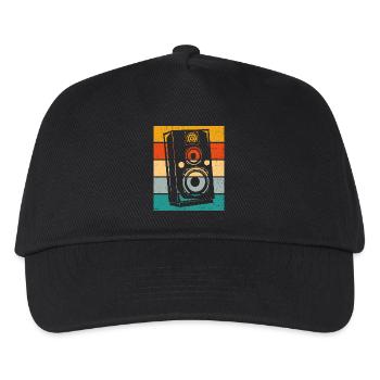 Lautsprecher Retro - Kinder Basecap - Schwarz - Vorne