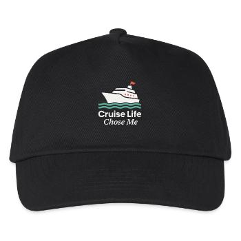 Cruise Addict Lustige Kreuzfahrt Loyalität Ozean - Kinder Basecap - Schwarz - Vorne