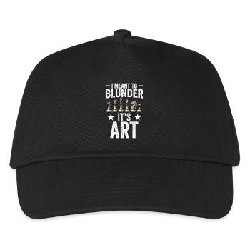 Modern Chess Opening Apparel Blunder Art - Kinder Basecap - Schwarz - Vorne