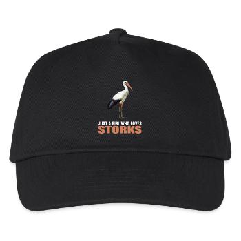 Störche Storch - Kinder Basecap - Schwarz - Vorne