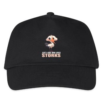 Störche Storch - Kinder Basecap - Schwarz - Vorne