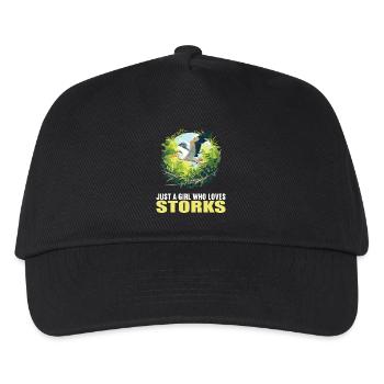 Störche Storch - Kinder Basecap - Schwarz - Vorne