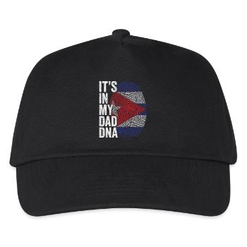 Kuba Flagge Cuban Dad Fußabdruck - Kinder Basecap - Schwarz - Vorne