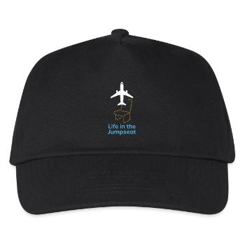 Flugbegleiter Kabinencrew Leben Luftfahrt - Kinder Basecap - Schwarz - Vorne