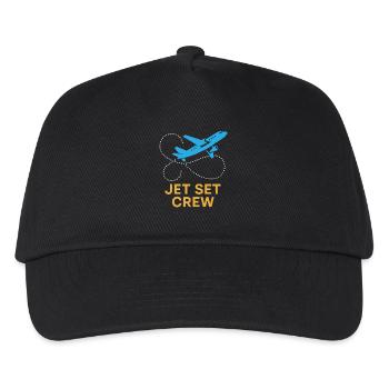 Flugbegleiter Kabinencrew Leben Luftfahrt - Kinder Basecap - Schwarz - Vorne
