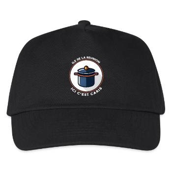 Hier ist es Caris Creole La Réunion Island - Kinder Basecap - Schwarz - Vorne