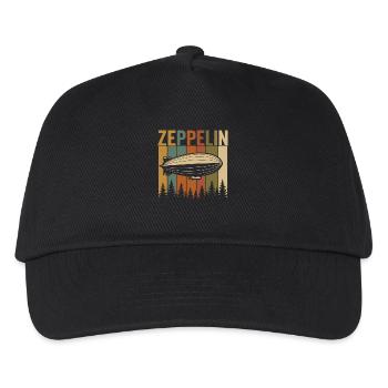 Zeppelin Retro Luftschiff Design - Kinder Basecap - Schwarz - Vorne