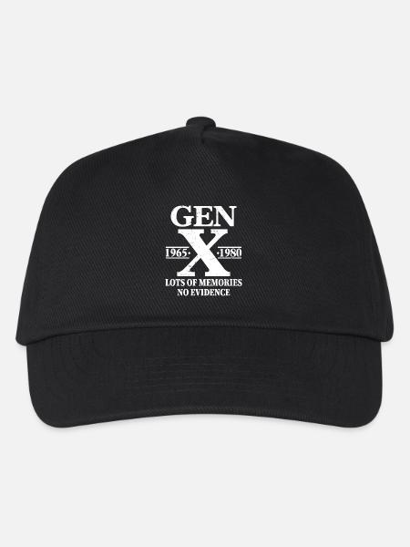 gen x lots of memories no evidence - Kinder Basecap - Schwarz