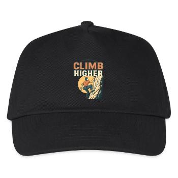 Climbing hero motif design - Kids’ Baseball Cap - black - Front