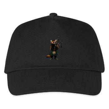 Roter Panda Dudelsack - Kinder Basecap - Schwarz - Vorne