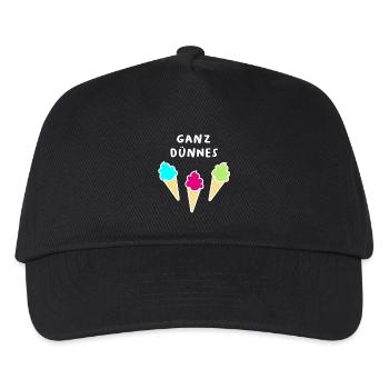 Ganz dünnes Eis coole Quotes Bürohumor Eiscreme - Kinder Basecap - Schwarz - Vorne
