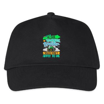 Youngest brother with tractor motif - Kids’ Baseball Cap - black - Front