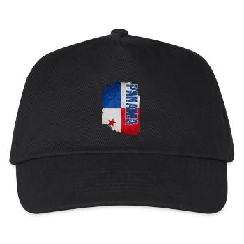 Panamaische Flagge, ich liebe Panama - Kinder Basecap - Schwarz - Vorne