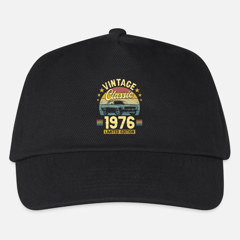 1976 Auto 50. Geburtstag Mann - Kinder Basecap - Schwarz