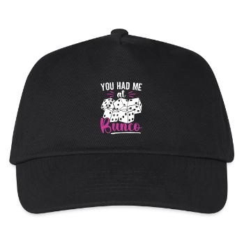 You Had Me At bunco Gesellschaftsspiel Würfeln - Kinder Basecap - Schwarz - Vorne