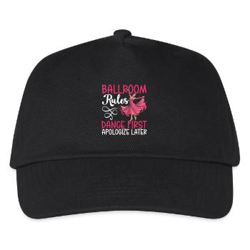 Ballroom Rules Dance First Apologize Later - Kinder Basecap - Schwarz - Vorne