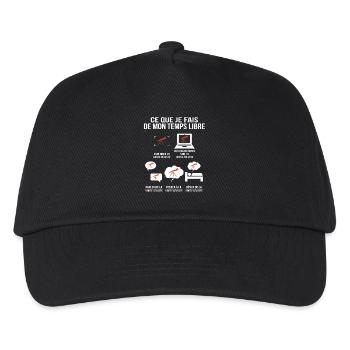 Ce que je fais de mon temps libre Passion astronom - Casquette de baseball Enfant - noir - Devant