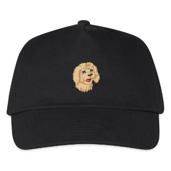 Liebevolles Gekritzel mit Sonnenbrille - Kinder Basecap - Schwarz - Vorne