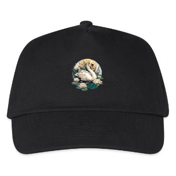 Schwäne Schwan - Kinder Basecap - Schwarz - Vorne