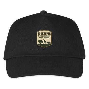 Zookeeper Animal Care Worker Zoo Angestellter - Kinder Basecap - Schwarz - Vorne