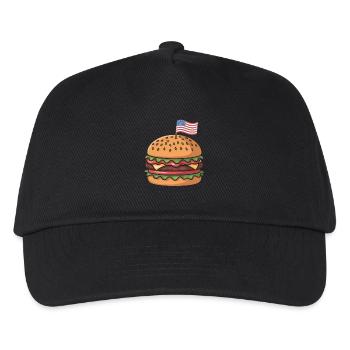  Cheeseburger Patriotic Independence Day 4th of - Kinder Basecap - Schwarz - Vorne